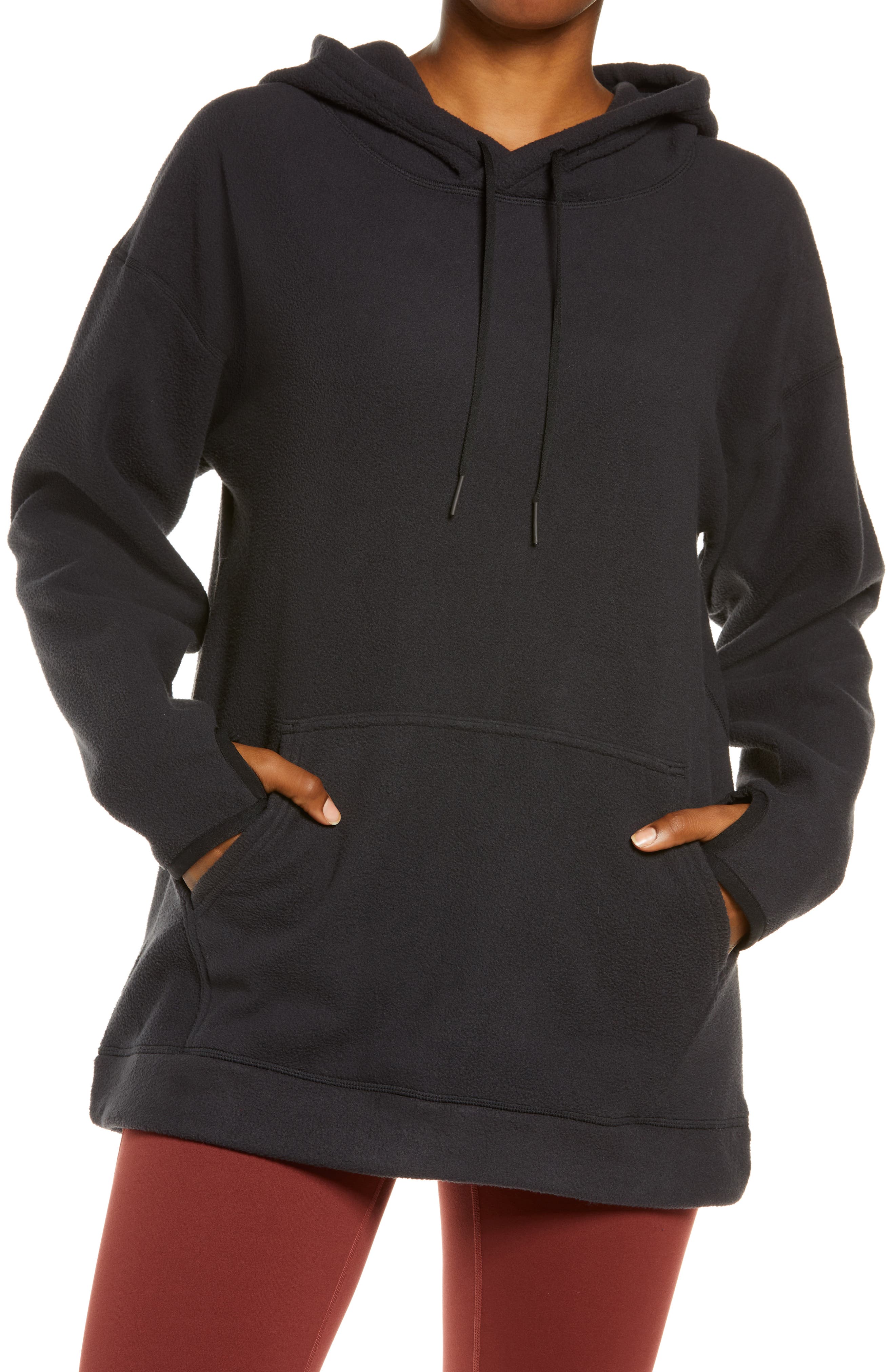Grey Forest Night Ladies Basic Lightweight Hoodie Hooded Pullover Sweatshirt with Drawstring Hood 